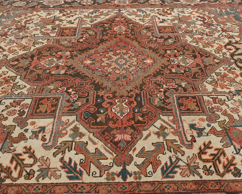 6x9 Vintage Heriz Persian Style Hand Knotted Wool Area Rug