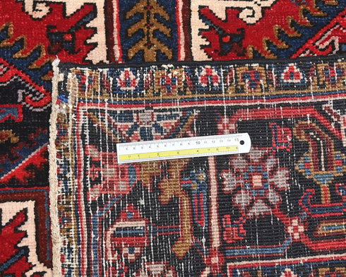 6x9 Red Vintage Heriz Persian Style Hand Knotted Wool Area Rug