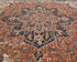 10x13 Vintage Heriz Terracotta Persian Style Hand Knotted Wool Area Rug