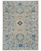 5x7 Kazak Gray Blue Afghan Hand Knotted Geometric Wool Area Rug