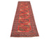 10 Ft Rusty Red Ersari Afghan Hand Knotted Veg Dye Wool Runner Rug