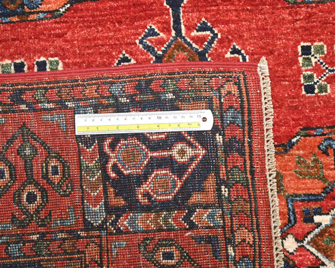 4x6 Rusty Red Ersari Afghan Hand Knotted Veg Dye Wool Area Rug