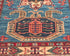 14 Feet Blue Kazak Afghan Hand Knotted Wool Runner Rug