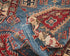 14 Feet Blue Kazak Afghan Hand Knotted Wool Runner Rug