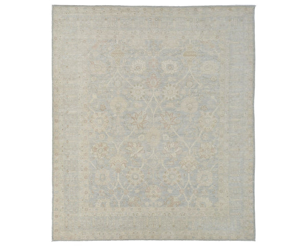 8x10 Gray Chobi Fine Quality Afghan Hand Knotted Wool Area Rug