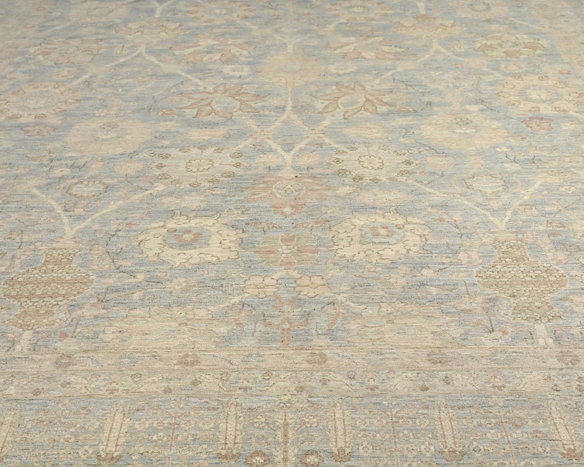 8x10 Gray Chobi Fine Quality Afghan Hand Knotted Wool Area Rug