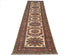 12 Feet Beige Kazak Afghan Hand Knotted Wool Runner Rug