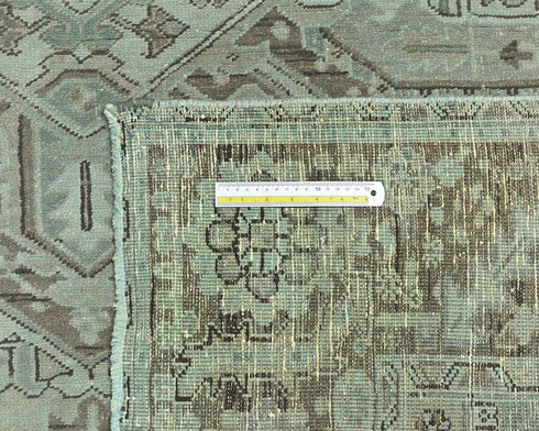 8x11 Vintage Heriz Brown Persian Style Hand Knotted Wool Area Rug