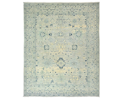 8x10 Zeigler Gray Afghan Hand Knotted Wool Area Rug