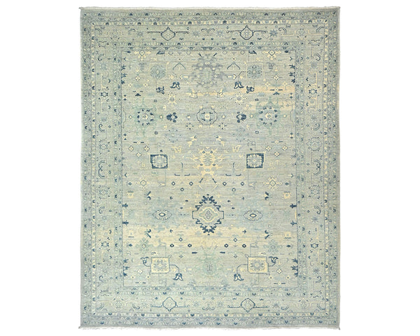 8x10 Zeigler Gray Afghan Hand Knotted Wool Area Rug
