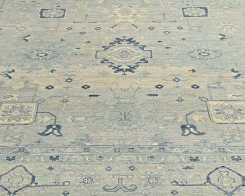 8x10 Zeigler Gray Afghan Hand Knotted Wool Area Rug