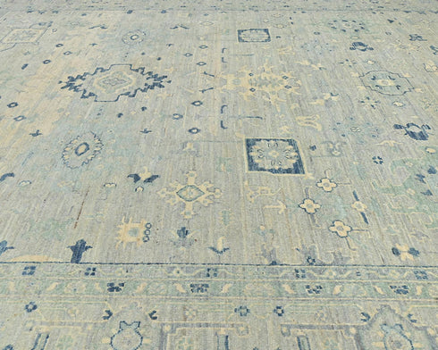 8x10 Zeigler Gray Afghan Hand Knotted Wool Area Rug