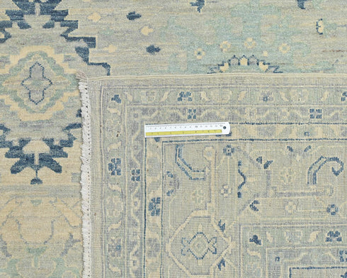 8x10 Zeigler Gray Afghan Hand Knotted Wool Area Rug