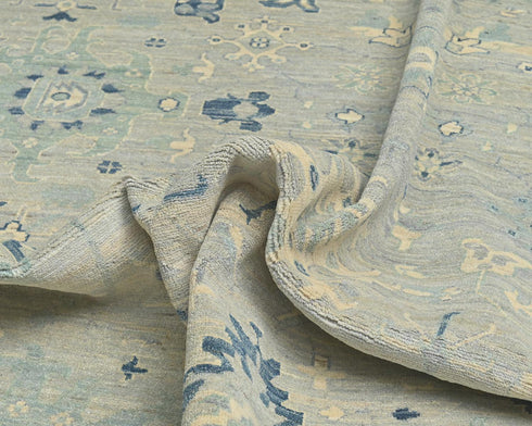 8x10 Zeigler Gray Afghan Hand Knotted Wool Area Rug