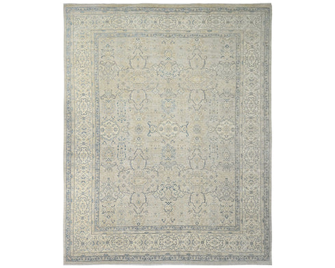 12x15 Zeigler Gray Afghan Hand Knotted Wool Area Rug