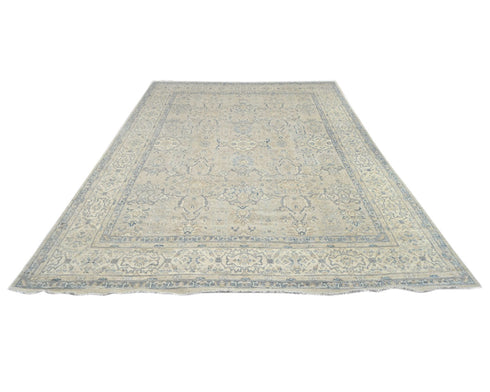 12x15 Zeigler Gray Afghan Hand Knotted Wool Area Rug