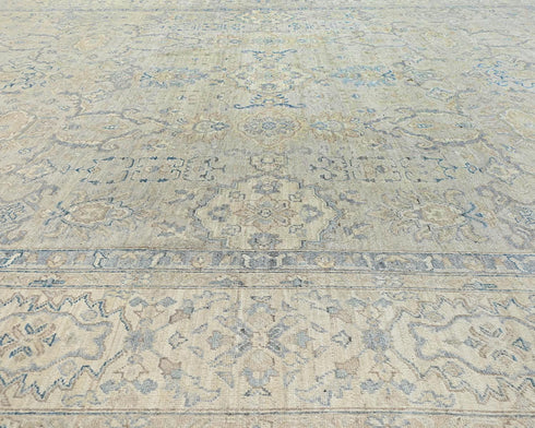 12x15 Zeigler Gray Afghan Hand Knotted Wool Area Rug