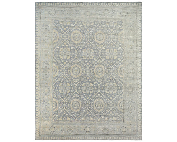 12x15 Zeigler Gray Afghan Hand Knotted Wool Area Rug