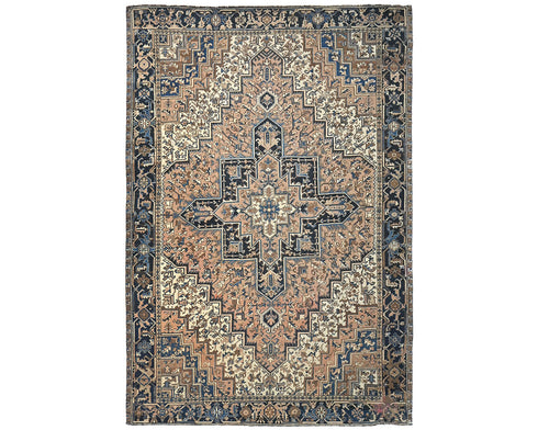 10x12 Vintage Heriz Brown Persian Style Hand Knotted Wool Area Rug