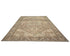 Alfombra de lana anudada a mano estilo persa vintage Heriz marrón de 10 x 13