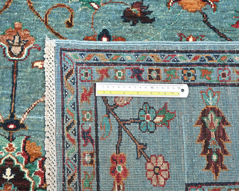 6x8 Blue Khurgeen Afghan Hand Knotted Wool Area Rug