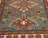 19 Feet Green Kazak Afghan Hand Knotted Wool Runner Rug
