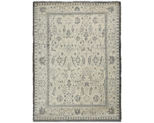 8x10 Moroccan Beige Hand Woven Wool Area Rug