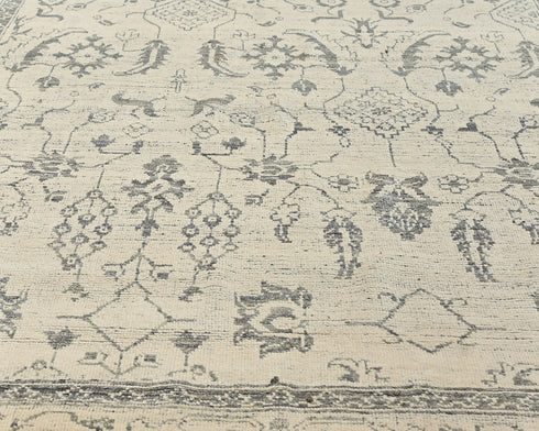 8x10 Moroccan Beige Hand Woven Wool Area Rug