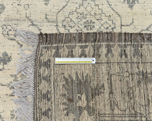 8x10 Moroccan Beige Hand Woven Wool Area Rug