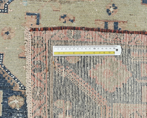 5x11 Vintage Blue Persian Style Hand Knotted Low Pile Wool Area Rug