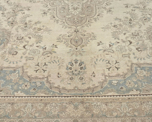 7x10 Vintage Brown Persian Style Hand Knotted Low Pile Wool Area Rug