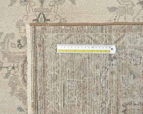 7x10 Vintage Brown Persian Style Hand Knotted Low Pile Wool Area Rug