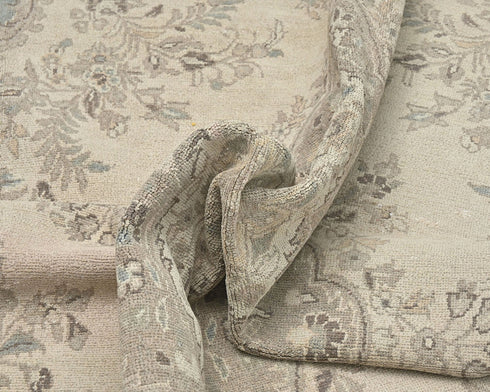 7x10 Vintage Brown Persian Style Hand Knotted Low Pile Wool Area Rug