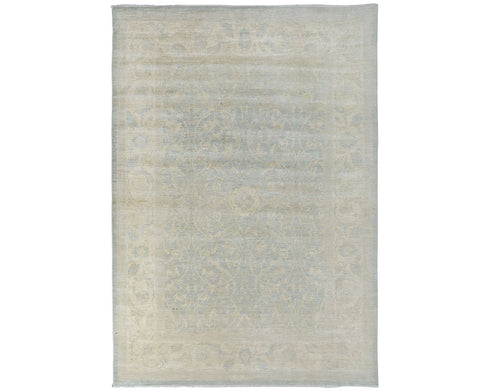 9x12 Chobi Fine Quality Gray Afghan Hand Knotted Wool Area Rug