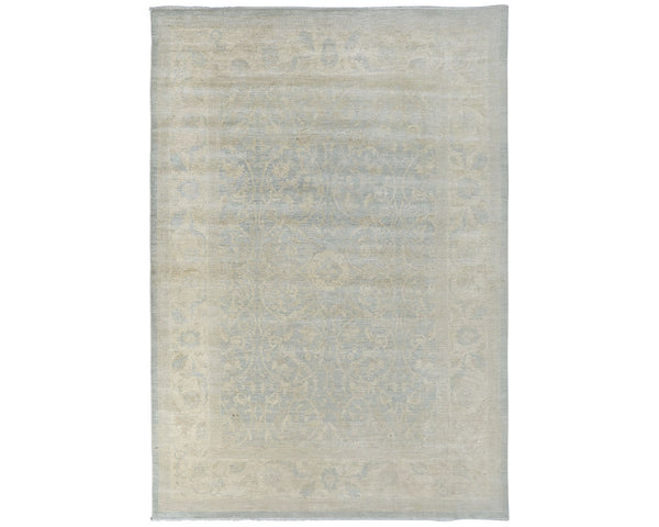 Alfombra afgana de lana anudada a mano, color gris, de 9 x 12 pulgadas, Chobi