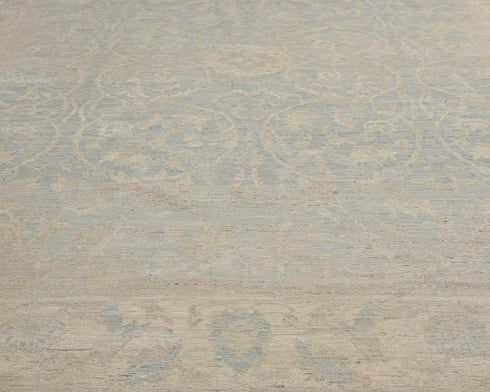9x12 Chobi Fine Quality Gray Afghan Hand Knotted Wool Area Rug