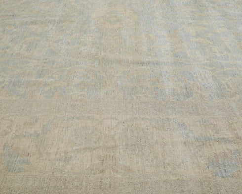 9x12 Chobi Fine Quality Gray Afghan Hand Knotted Wool Area Rug