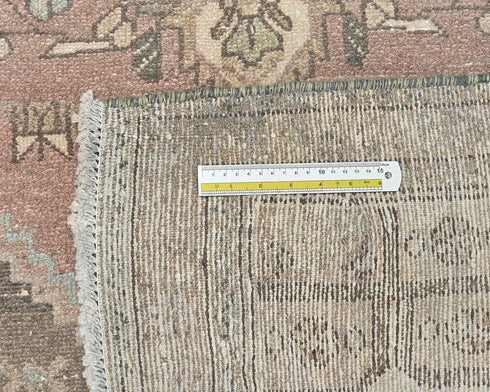 3x5 Vintage Brown Persian Style Hand Knotted Low Pile Wool Area Rug