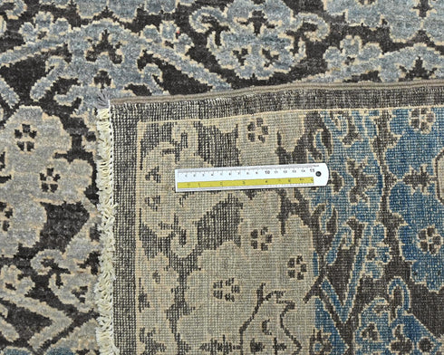 4x6 Zeigler Gray Blue Afghan Hand Knotted Wool Area Rug