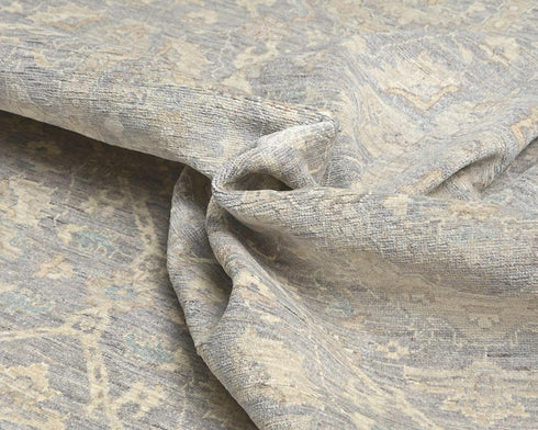 12x15 Zeigler Gray Afghan Hand Knotted Wool Area Rug