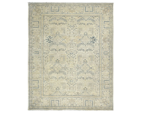 9x12 Zeigler Gray Afghan Hand Knotted Wool Area Rug