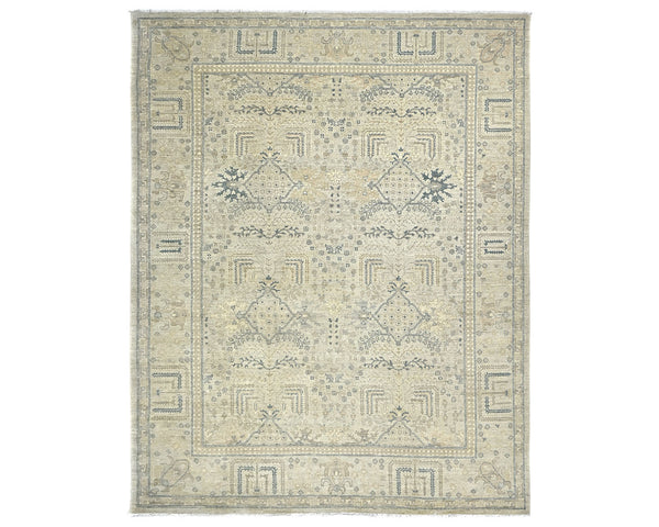 9x12 Zeigler Gray Afghan Hand Knotted Wool Area Rug