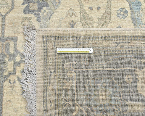 9x12 Zeigler Beige Afghan Hand Knotted Wool Area Rug