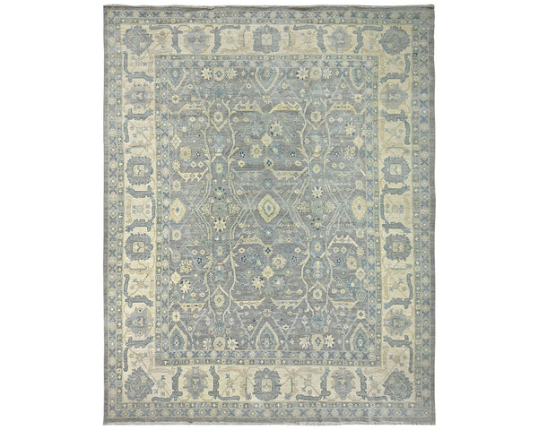 12x15 Zeigler Gray Afghan Hand Knotted Wool Area Rug