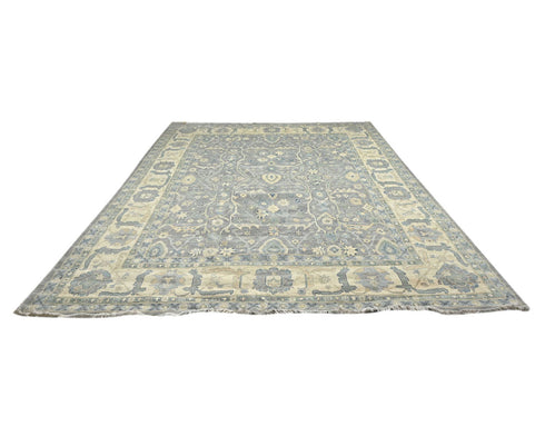 12x15 Zeigler Gray Afghan Hand Knotted Wool Area Rug