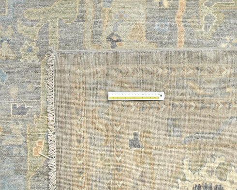 14x20 Zeigler Gray Afghan Hand Knotted Wool Area Rug