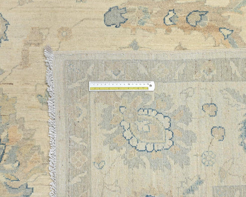 9x12 Zeigler Beige Afghan Hand Knotted Wool Area Rug