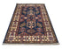 Blue 3x5 Kazak Afghan Hand Knotted Geometric Wool Area Rug