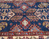 Blue 3x5 Kazak Afghan Hand Knotted Geometric Wool Area Rug