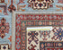 4x6 Light Blue Kazak Afghan Hand Knotted Geometric Wool Area Rug